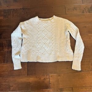 American Eagle Outfitters Cream Cable Knit Sweater Size XS